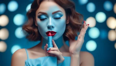 What Color Lipstick to Wear With Sky Blue Dress.